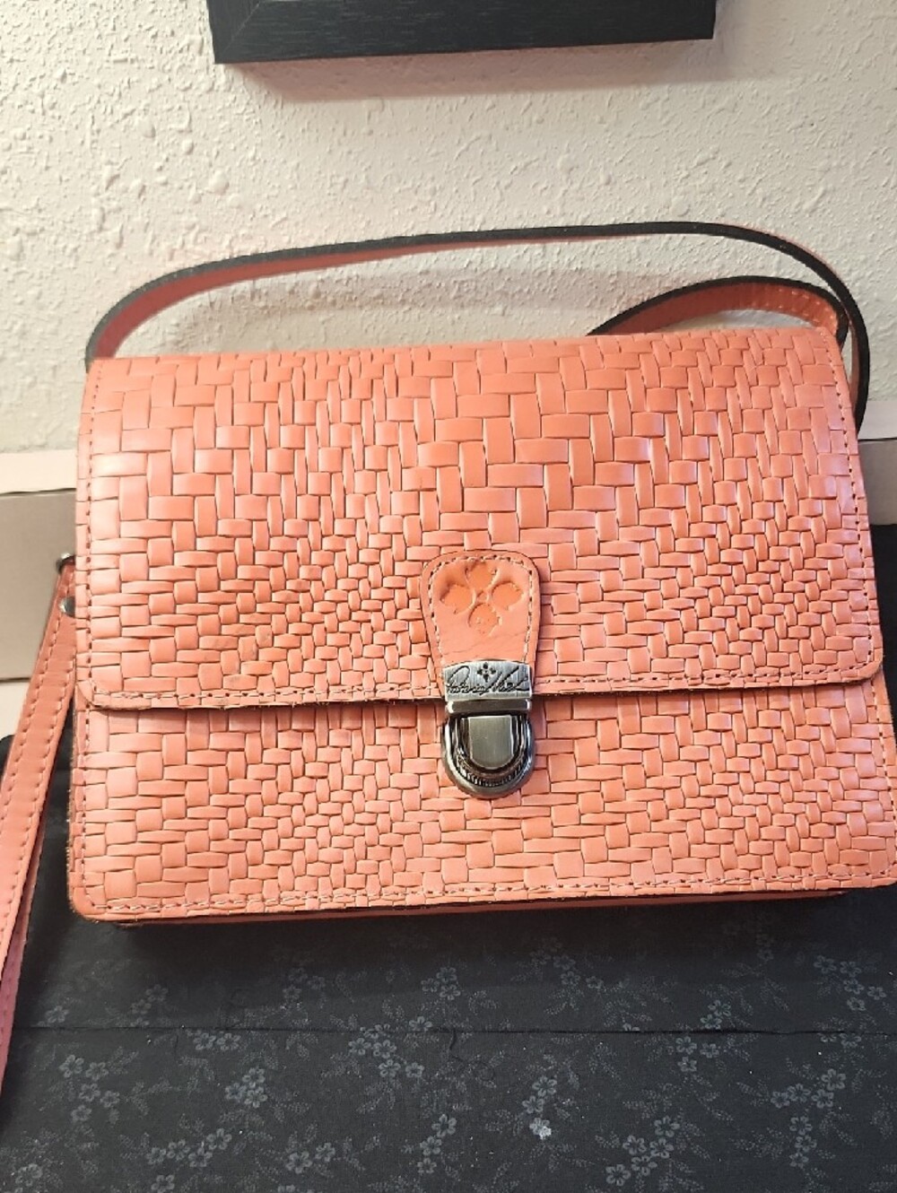 Patricia Nash Woven Leather Crossbody Bag in Orange - Picture 11 of 11
